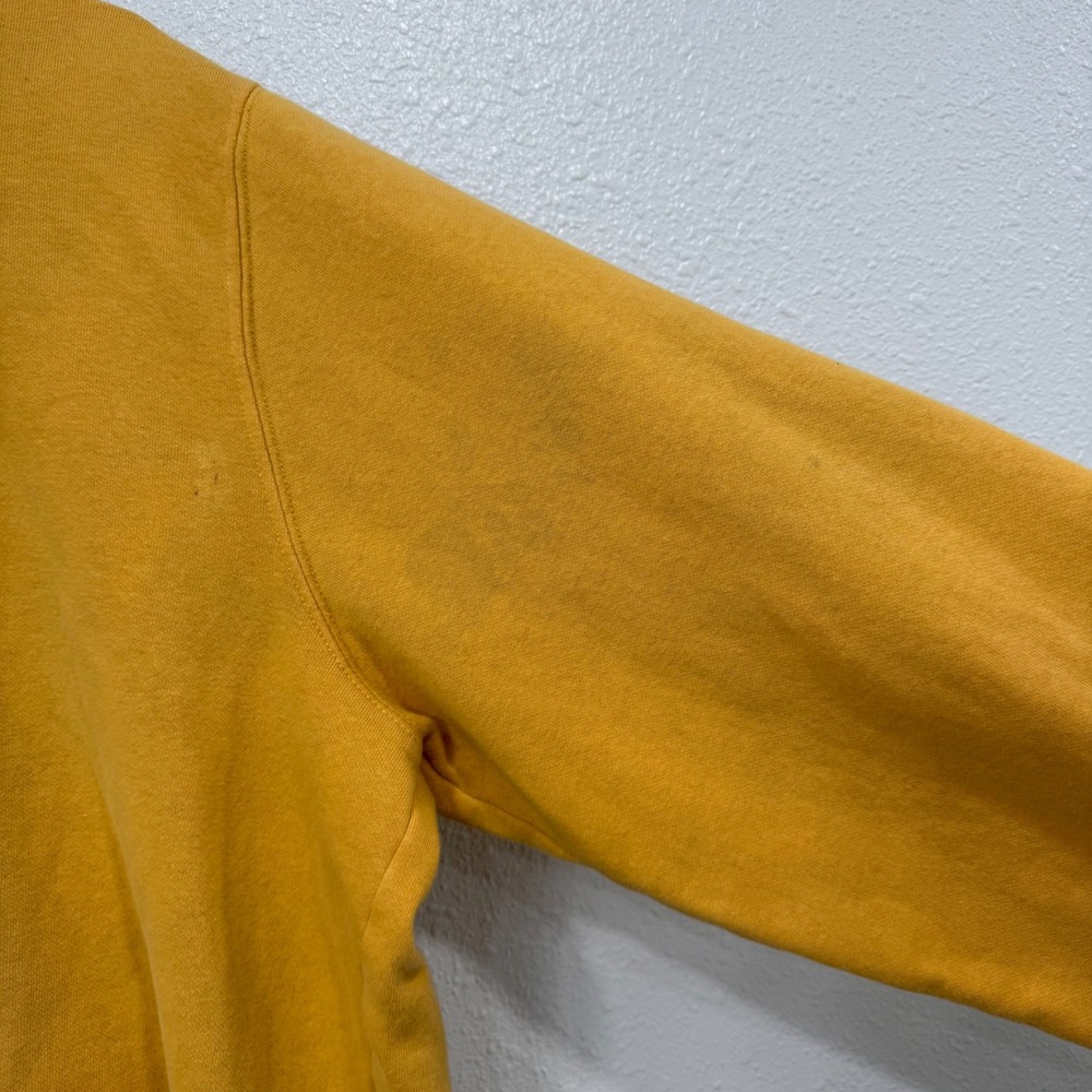 The North Face Mens Hoodie Mustard Yellow Graphic Logo Pullover Sweatshirt L - Picture 7 of 8